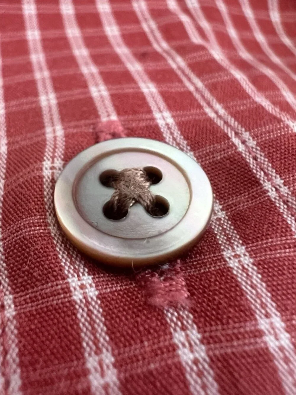 NEW Banana Republic Shirt Mens MEDIUM Brick Relaxed Fit Long Sleeve Button